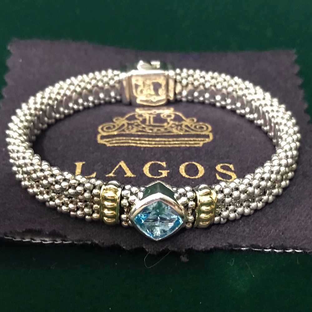 Lagos Blue Topaz Caviar Bracelet - Jewelry - Blue
